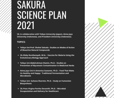 WEBINAR SERIES Sakura Science Plan 2021 i3L+Teikyo University (Japan), Atma Jaya University, President University​